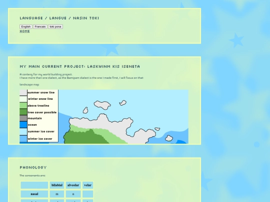 conlangs screenshot