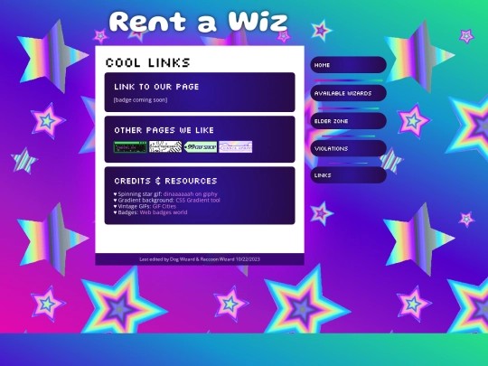 links screenshot