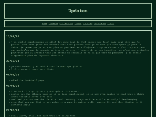 updates screenshot