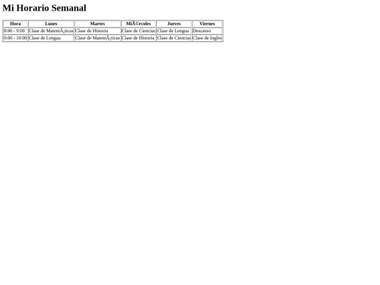 horario/new 5 screenshot