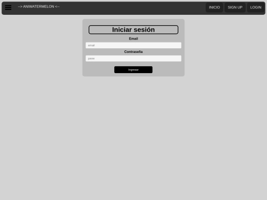 login screenshot