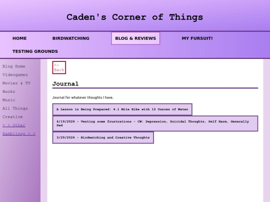 misc/journal screenshot