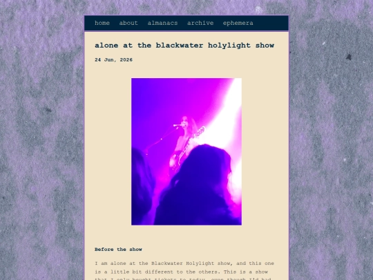 posts/2026-06-24-alone-at-the-blackwater-holylight-show screenshot