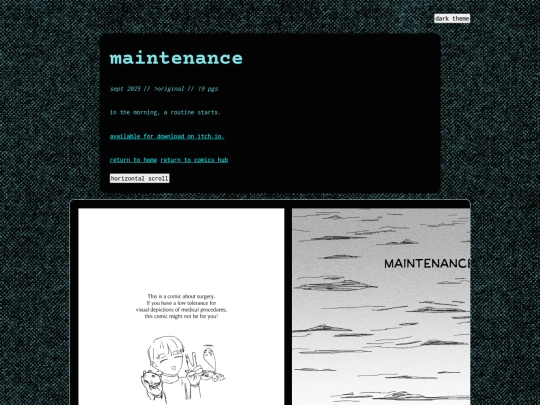 comics/maintenance screenshot
