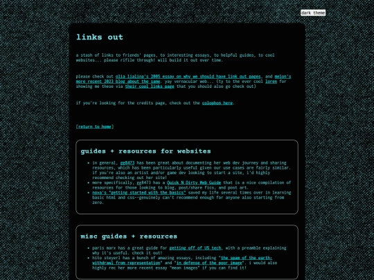 links screenshot