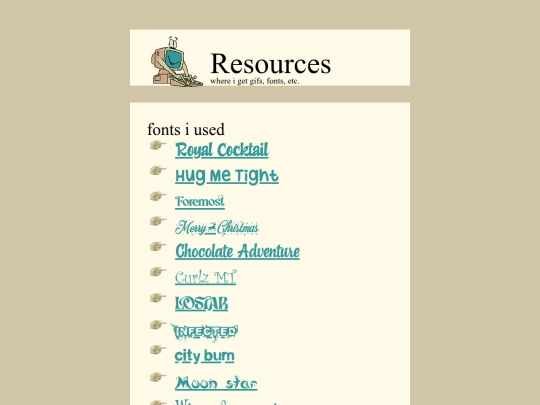 resources screenshot