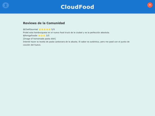 CloudFood screenshot