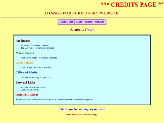 credits screenshot