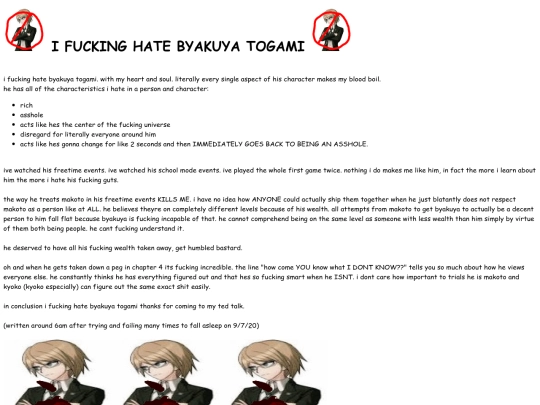 sectB/togamihatemail screenshot