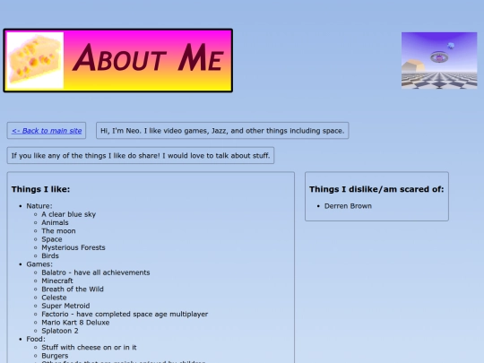 aboutme screenshot