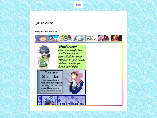 quizzes screenshot