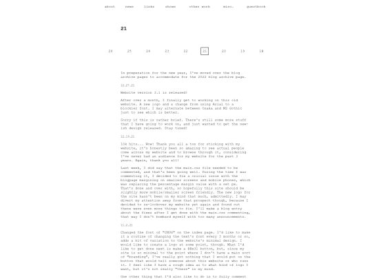 blogarchive2021 screenshot