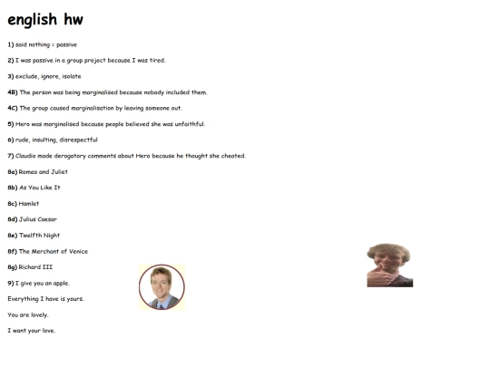 Homework screenshot