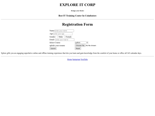 explore/register screenshot