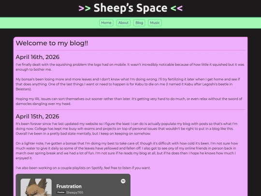 blog screenshot