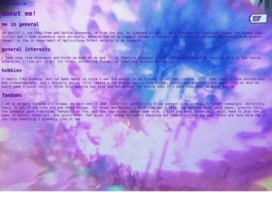 aboutme screenshot