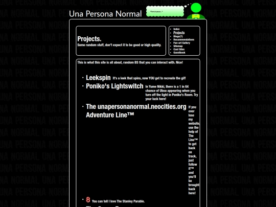 projects screenshot