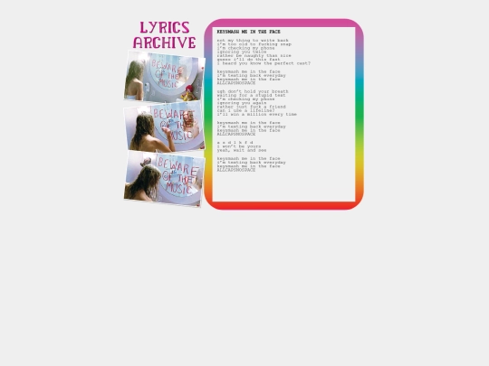 lyrics/keysmash screenshot