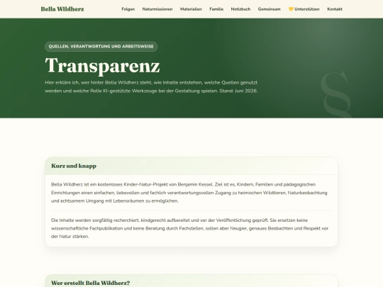 Transparenz screenshot