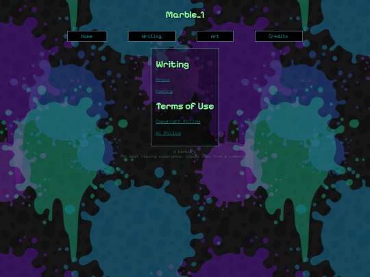 writing screenshot