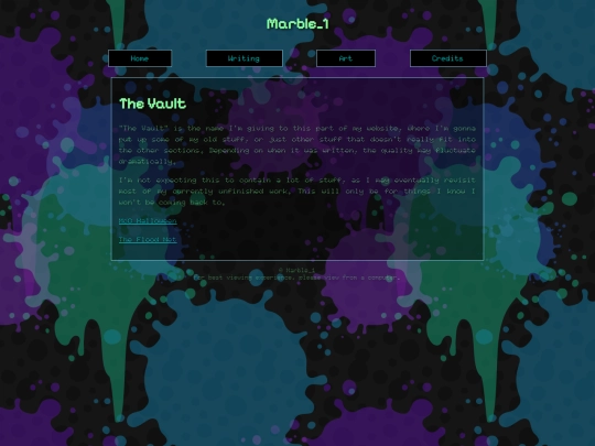 writing/vault screenshot