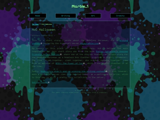 writing/vault/mcohalloween screenshot
