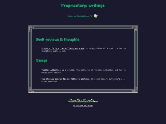 writing screenshot