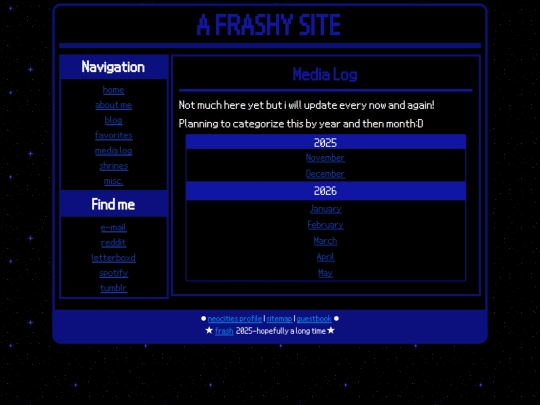media log screenshot