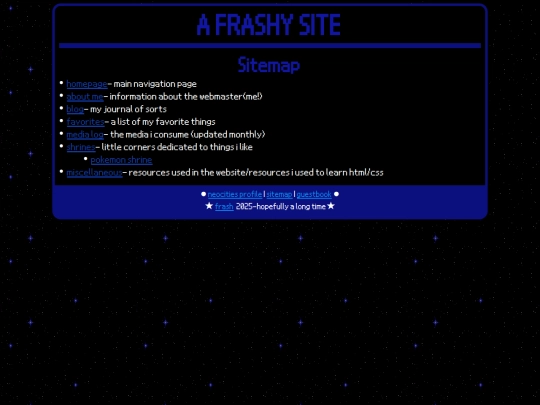 sitemap screenshot
