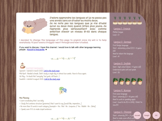langues screenshot