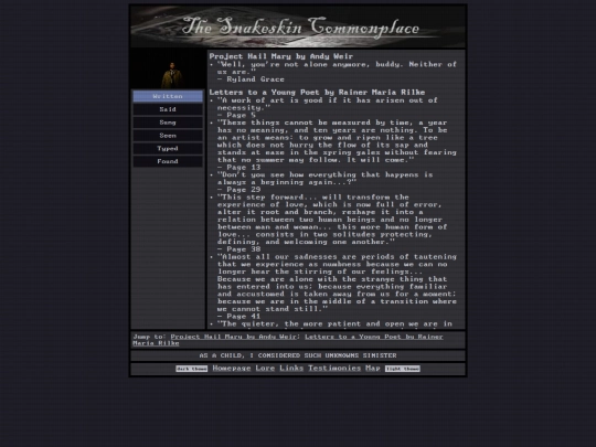 commonplace/written screenshot
