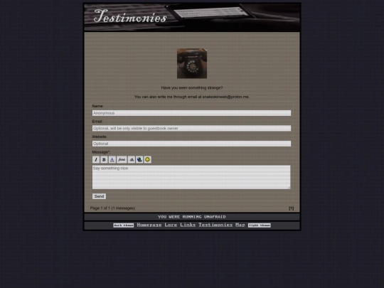 testimonies screenshot