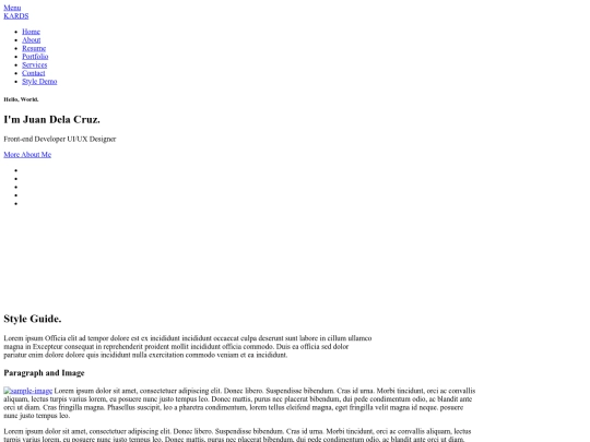 css/styles screenshot