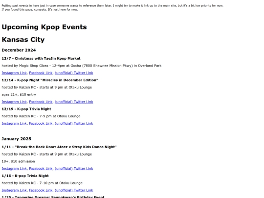 PastEventsArchive screenshot
