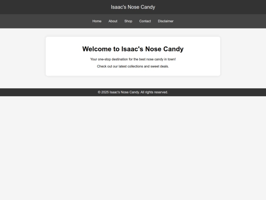 SubSite/isaacsnosecandy screenshot