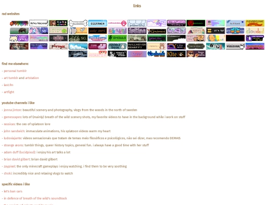 links screenshot