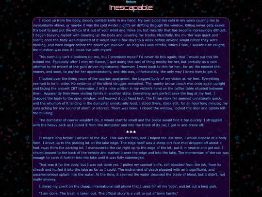 prose_poetry/inescapable screenshot