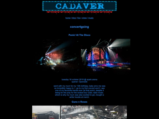concertgoing screenshot