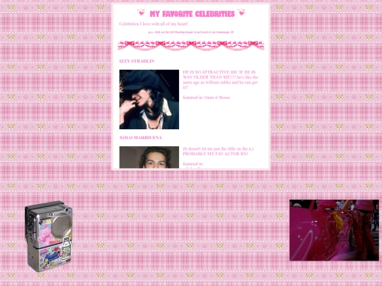 celebrities screenshot