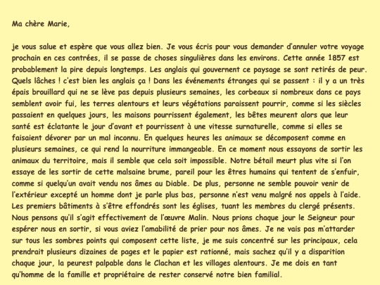 texte/missive screenshot