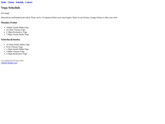 Schedule screenshot