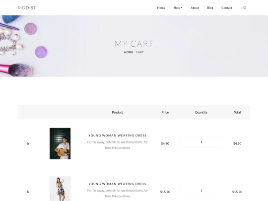 cart screenshot