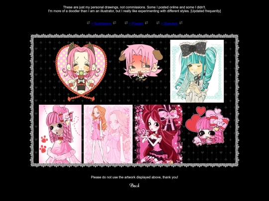 portfolio/illustrations screenshot