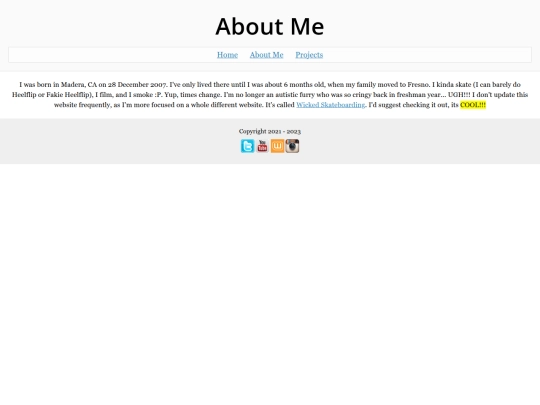 aboutme screenshot