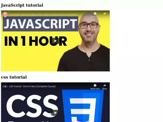 htmlandjavaancsstitorial screenshot