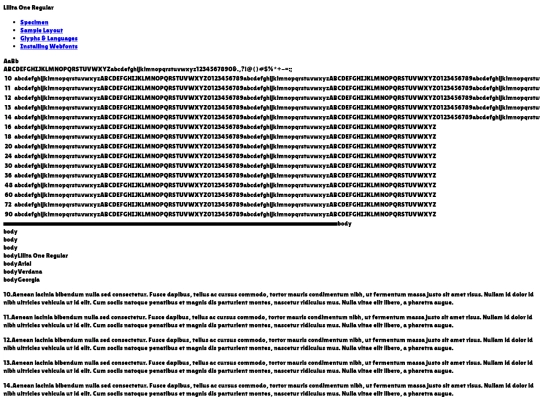 fonts/lilitaone-regular-demo screenshot