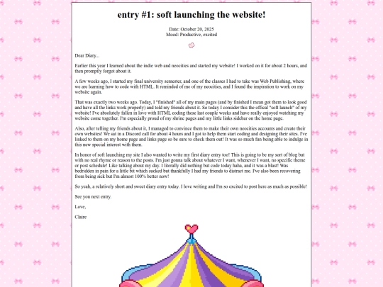 diary/entry1 screenshot