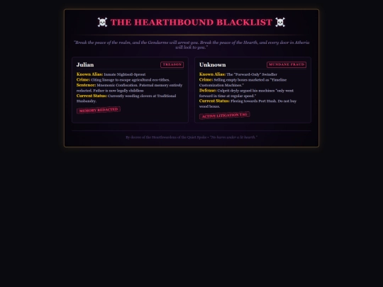 Atherian/blacklist-hearth screenshot