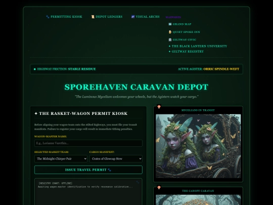 Atherian/sporehaven-caravan screenshot