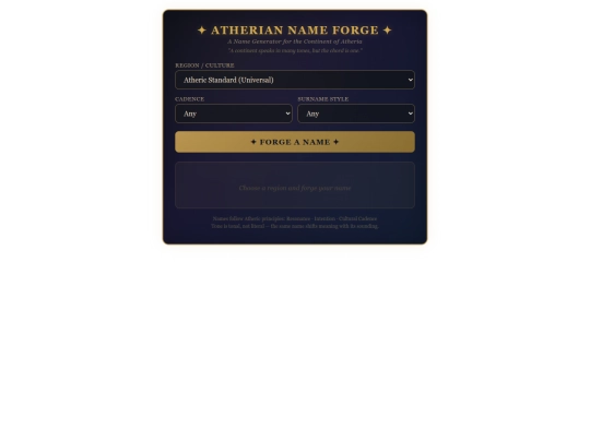 Names screenshot